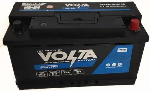 12V 130AH Deep Cycle Leisure Battery SFL 130AHC100 Ideal for Caravan, Campervan, Motorhome & Solar Power Use