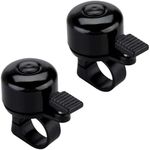 YHT Bike Bell with Crisp Loud Melodious Sound,Bicycle Bells for Road and Mountain Bike,Classic Bicycle Bell for Adults Kids（2 PCS,Black)