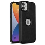 Pikkme Back Cover | Flexible Pu Leather | Full Camera Protection | Raised Edges | Super Soft-Touch | Bumper Case for iPhone 11 (Black)