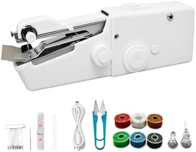 Handheld Sewing Machine For Beginner Kids Adults with Sewing Supplies Hand Sewing Machine Mini Portable Easy Sewing Product Hand Stitching Machine