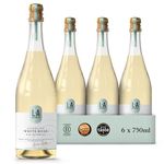 L.A Brewery | Non Alcoholic Sparkling Craft Kombucha Drink - Sparkling White Rose Pack of 6 x 750ml - Low Calorie Non Alcoholic Drinks - Kombucha Tea - Gluten Free & Vegan Soft Drinks Brewed in the UK
