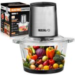 Lyrovo R7018 300-Watt Electric Chopper, Vegetable Chopper, Meat Grinder, Food Processor, Silver