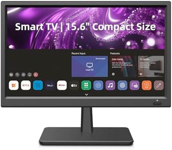 Feihe 15.6 Inch Small Smart TV HD 1080P LED, Flat Screen Smart Television with ATSC Tuner/HDMI/USB/AV for Kitchen, RV, Camper, Home & Bedroom or On-The-Go Entertainment