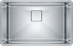 Franke PTX110-28 Pecera 28" x 17" x 9" Deep 18-Gauge Single Bowl Kitchen Sink, Stainless Steel