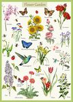 Vintage Flower Puzzles for Adults 1000 Pieces and Up, Garden Plant Puzzle of Butterfly Hummingbird Bee Puzzles, Floral Jigsaw Puzzle Botanical as Home Wall Decor