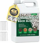 Concentrate Mulch Rock Glue, Strong Mulch Landscape Lock Adhesive Pea Gravel Stabilizer, Clear Quick Dry Mulch Gravel Binder Glue, Non-Toxic Mulch Rock Glue for Landscaping Pea Gravel & Bark