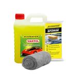 Waxpol Ecosaver Car & Bike Shampoo Concentrate with Microfiber Cloth & Ecosaver Sponge for Bucket, Foam & Snow Foam Wash -2.5L