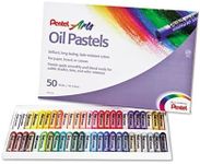 Pentel Oil Pastel Set With Carrying Case,45-Color Set, Assorted, 50/Set