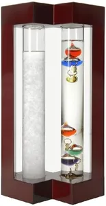 Lily's Home Desktop Weather Station, with Galileo Thermometer and Fitzroy Storm Glass Weather Predictor, 5 Multi-Colored Spheres