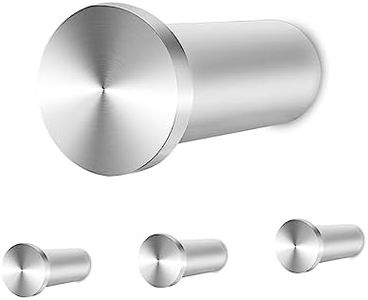 Vista Ganci Appendiabiti in Acciaio Inox SUS304 Ganci Cucina Ganci da Parete Argento Ganci Accappatoio Bagno per Parete, Cucina, Camera da Letto 4 Confezioni