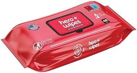 Hero Wipes Body Wipes Remove 98% Of Carcinogens, Ash, Soot, Smoke, Toxins - 12 Packs of 48ct Extra Thick Durable 10x9 inches Firefighter Wet Wipes Per Pouch