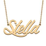 HUAN XUN BFF Friendship Jewelry Stella Name Necklace for Her Birthday Gift Sister Gift