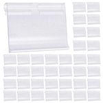 Price Label Holder - 1.65" Height x 2.36" Width Clear Plastic Wire Shelf Retail Label Holder for Scan Plates on Metal Display Hooks(Pack of 100)