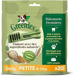 GREENIES Original Petite – Friandises à mâcher pour petit chien – 20 sticks pour une bonne hygiène bucco-dentaire – 1 sachet de 340g