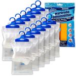 ANSIO® Wardrobe Dehumidifiers Disposable Hanging Bags Pack of 12 Room Moisture Absorber Condensation Remover for Damp, Mould in Home, Bathroom, Window, House, Kitchen, Bedroom Interior Traps