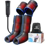 COMFIER Leg Massager for Pain and Circulation, 3 in 1 Compression Boots for Thigh Calf Foot with Heat, 6 Modes 3 Intensities Leg Compression Massager, Birthday Gifts for Men Women Seniors