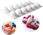 Skytail 12 Cavity Quenelle Shape Silicone Mould for Baking Chocolate Mousse Fruit French Dessert Pastry Pudding Jelly Ice Cream Cake Decoration Reusable Non-Stick Easy Release Mold