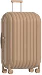 artrips Travel Luggage 28 inch,Large Suitcase with 8 Spinner Wheels,PC Lightweight Hardside Luggage,Travel Suitcase with Bread Design,TSA Lock,Brown,Large luggage hardshell 28-Inch,98L