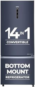 Haier 445 L 2 Star Frost Free Bottom Mount Double Door Refrigerator|Convertible 14-in-1|Jhukna Mat-Bottom Freezer|Digital Display Panel|Triple Inverter|Twist Ice Maker (HRB-4952BGK-P, Graphite Black)