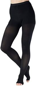 7XL Queen Plus Size Open Toe Compression Stockings Women Pantyhose - Absolute Support Opaque Medical Graduated Support 20-30mmhg - Queen Support Tights 7X-Large, Black