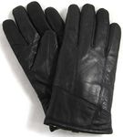 Mens Black Luxury Genuine Leather Gloves with Sheepskin Wool Lining by SNUGRUGS - Medium (9") - Large (9.5")