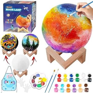 Paint Your Own Moon Lamp Kit, Gifts DIY 3D Moon Light Cool Galaxy Lamp,Toys for Teens Boys Girls, Arts & Crafts Kit Art Supplies for Kids, Arts and Crafts for Kids Ages 8-12 Birthday Gifts