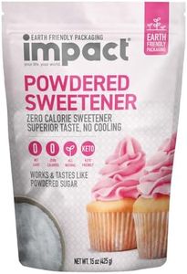 Impact Powdered Sweetener - Allulose, White Monk Fruit Blend – Zero Calorie and Carb, Keto-Friendly, Guilt-Free Substitute for Baking & Cooking - 15oz