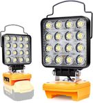 Cordless LED Work Light for Dewalt 18V/20V Battery,Flood Lights for Dewalt Light 48W Compact Lighting,Portable Spotlight with Type C & USB Fast Charge PD 3.0/18W (No Battery)