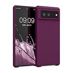 kwmobile Case Compatible with Google Pixel 6 Case - TPU Silicone Phone Cover with Soft Finish - Bordeaux Violet