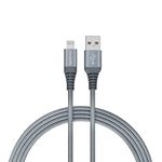 AmazonBasics USB A to Lightning Aluminum with Nylon Braided MFi Certified Charging Cable (Grey, 1.2 meter)