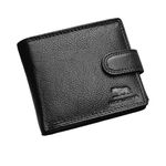 MORUCHA Black RFID Blocking Leather Wallet for Men I 6 Credit Card Slots I 2 Currency Compartments I 1 Coin Pocket I 1 ID Card Holder Wallet #M25