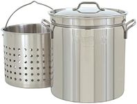 Bayou Classic 1136, 36-Qt. Stainless Fryer/Steamer with Vented Lid and Basket