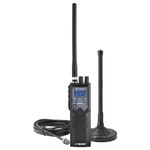 Cobra HHRT50 Road Trip CB Radio - 2-Way Handheld Emergency Radio with Access to Full 40 Channels & NOAA Alerts, Rooftop Magnet Mount Antenna and Omni-Directional Microphone, Black, 6.3" x 2" x 1.75"