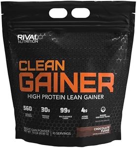 Rivalus Clean Gainer - Chocolate Fudge 10 Pound - Delicious Lean Mass Gainer with Premium Dairy Proteins, Complex Carbohydrates, and Quality Lipids, No Banned Substances, Made in USA