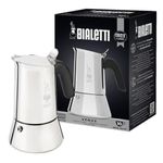 Bialetti New Venus Italian Coffee Maker (Induction), Stainless Steel, Silver