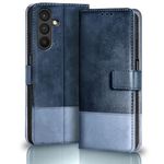 TheGiftKart Flip Back Cover Case for Samsung Galaxy M35 5G | Dual-Color Leather Finish | Inbuilt Stand & Pockets | Wallet Style Flip Back Case Cover for Samsung M35 5G (Faux Leather, Blue & Sky)