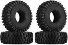 INJORA 1.0 Crawler Tires Soft Rubber All Terrain Tires for SCX24 C10 Deadbolt JLU Gladiator Bronco Axial 1/18 1/24 Crawler Car Upgrade,58 * 20mm