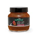 mCaffeine Coffee Sugar Body Scrub with Pomegranate for Gentle Exfoliation & Smoothening | Reduces Dead Skin, Tan & Scars | Fresh Pomegranate Aroma | Ultra Fine Scrub for Men & Women - 250g