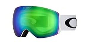 Oakley Flight Deck L OO7050 White/Prizm Snow Jade Iridium Ski Goggles For Men For Women + BUNDLE with Designer iWear Eyewear Kit