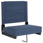 Flash Furniture Grandstand Comfort Seats by Flash with Ultra-Padded Seat in Navy Blue,