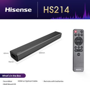 Hisense HS214 Soundbar – 2.1 Channel All-in-One Home Audio