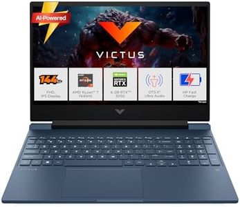 HP Victus, AMD Ryzen 7 7445HS, 6 GB RTX 3050,Upgrade (Upto 32GB) 16GB DDR5, 512GB SSD, FHD, 144Hz, 300 nits, IPS, 15.6''/39.6cm, Win 11, M365* Office24, Blue, 2.29kg, fb3134AX, Backlit, Gaming Laptop