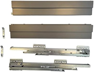 GRASS Nova Pro Scala Drawer System Set Full Extension Steamed Synchronised 40 kg Height 90 mm with SoftClose Drawer Pull-Out Drawer Colour: Stone (450 mm Nominal Length)