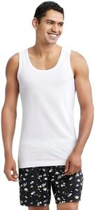 Jockey 8816 Men's Super Combed Cotton Round Neck Sleeveless Vest with Extended Length for Easy Tuck_White_85