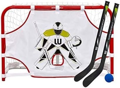 Winnwell Mini Hockey Game Set - Net with 2 Stick, Ball & Targets - Perfect Indoor Mini Sticks Toy Game for Kids