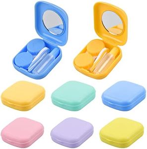6 Piezas Caja de Lentes de Contacto, Estuche para Lentes de Contacto, Mini Portátiles Caja de Lentes de Contacto con Espejo y Pinzas Botella de Solución para Viajes y Hogar, 6 Colores.