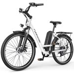 Funhang Electric Bike for Adults, 1000W Peak Ebike, 50Miles City Cruiser Ebikes, 26" Step Thru Electric Bicycle with 48V Removable Battery, Adjustable Stem, Rear Rack,7 Speed, UL2849 Certified
