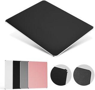 HONKID Hard Metal Mouse Pad for Desk, Aluminum Solid Mouse Pad for Magic Mouse and MacBook Pro/Air with Stable Rubber Base, Firm Mousepad for Travel and Home Office (Black)