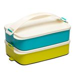 Tupperware Plastic Click to Go Lunch Carrier 900ml 2pc (Multicolour)