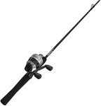 Zebco 33 Spincast Reel and Fishing Rod Combo, 6-Foot 2-Piece Fiberglass Rod with EVA Handle, Quickset Anti-Reverse Fishing Reel with Bite Alert, Silver/Black, 30